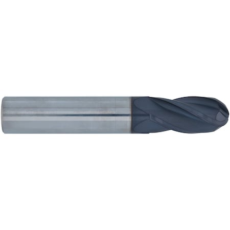 Cgs Tool 4Fl 30 Deg Ball End Mill 1/8"Dia 1/2"Loc 1-1/2"Oal W/Altin 142-1250-ALTiN